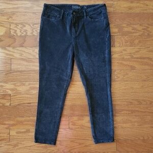 LUCKY Brand Ava Super Skinny Faux Suede Jeans Gray Sz 14